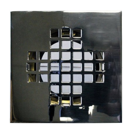 WESTBRASS Square Shower Drain Cover in Polished Chrome D206-SQG-26
